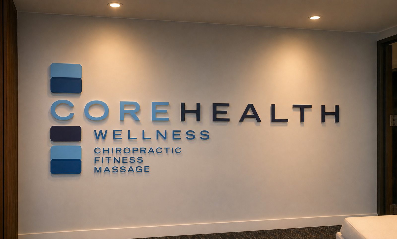 CoreHealth Wellness sign at the Oak Lawn Avenue office